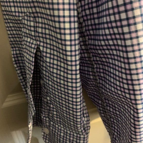 St. John's Bay Men's XXL Long Sleeve Dress Shirt Navy Check - Picture 5 of 5